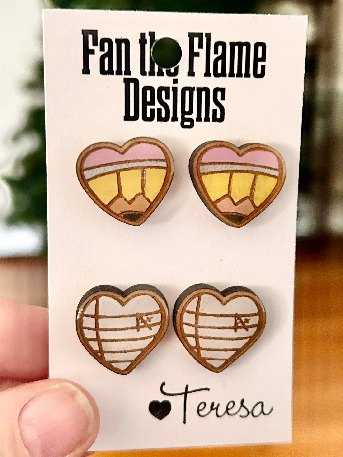 Paper & Pencil Handmade Stud Earrings