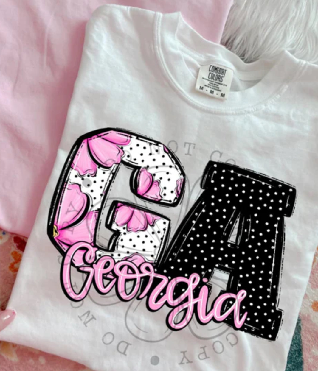 State pink Flowers tee/sweatshirt