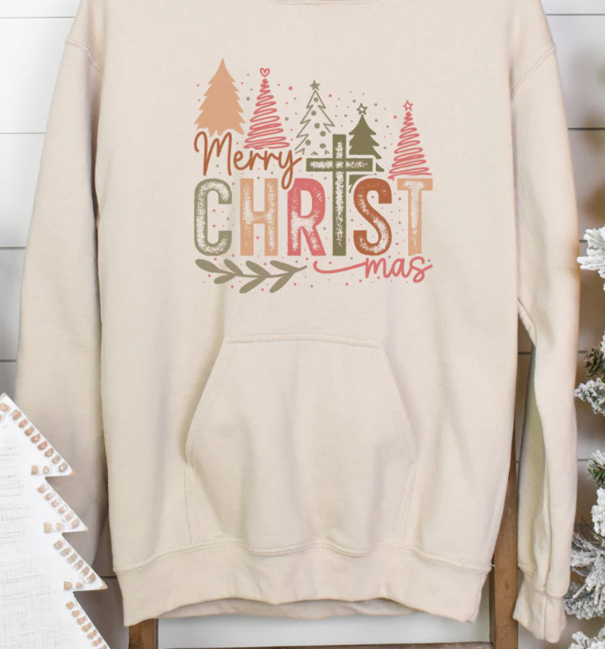 Merry ChrIstmas Neutrals tee/sweatshirt