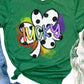 Lucky clover color font with rainbow outline tee/sweatshirt