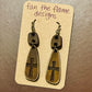 Handmade Distressed Cross dangle earring