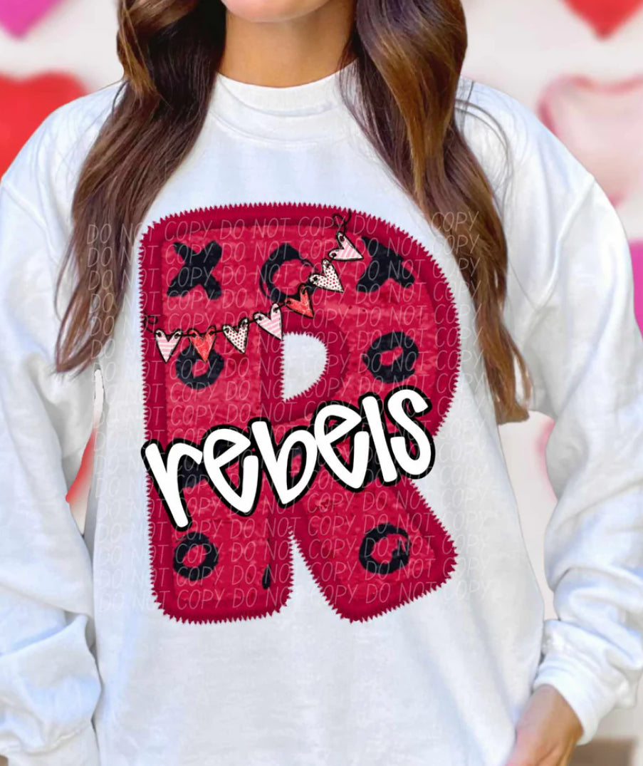 R rebels valentine tee/sweatshirt