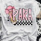 Teacher pink with polka dots tee/sweatshirt