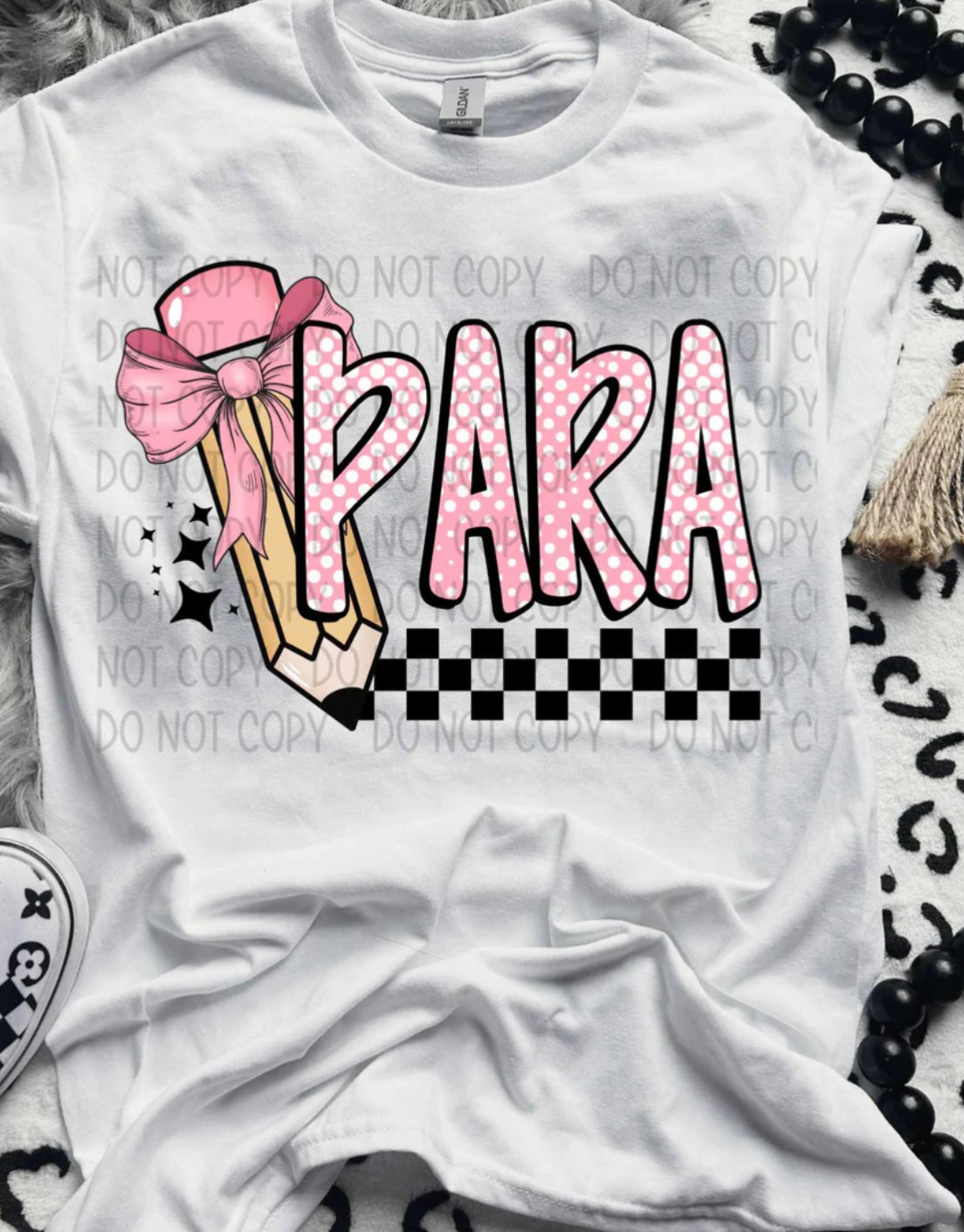 Teacher pink with polka dots tee/sweatshirt