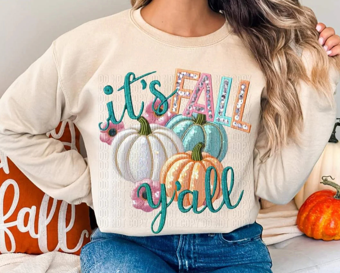 It's fall yall pastel tee/sweatshirt