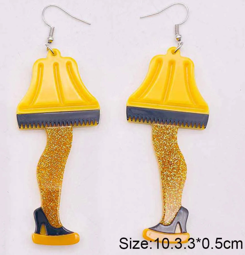 Table Lamp High Heels Acrylic Earrings