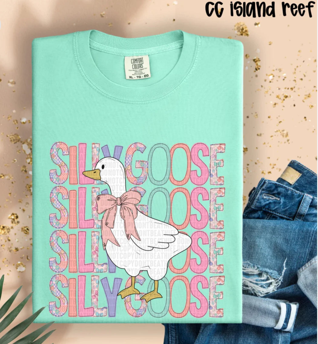 Silly goose stacked tee/sweatshirt
