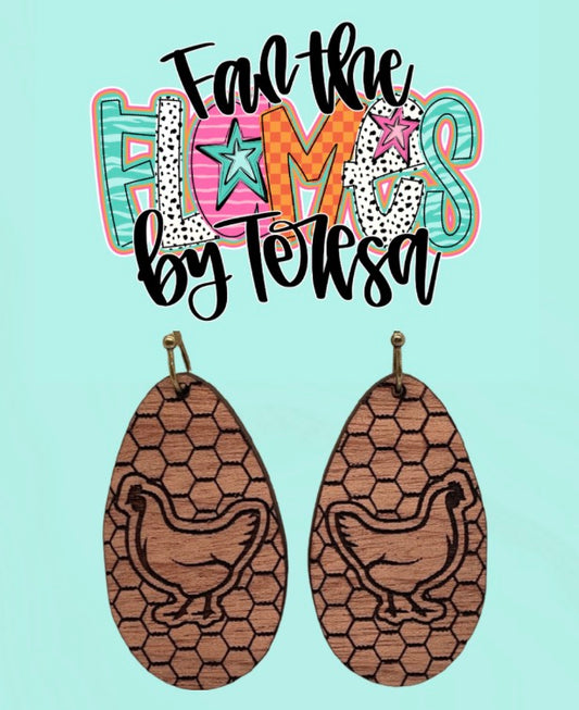 Handmade Chicken Earrings