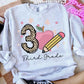 Teacher leopard apple pencil tee/sweatshirt