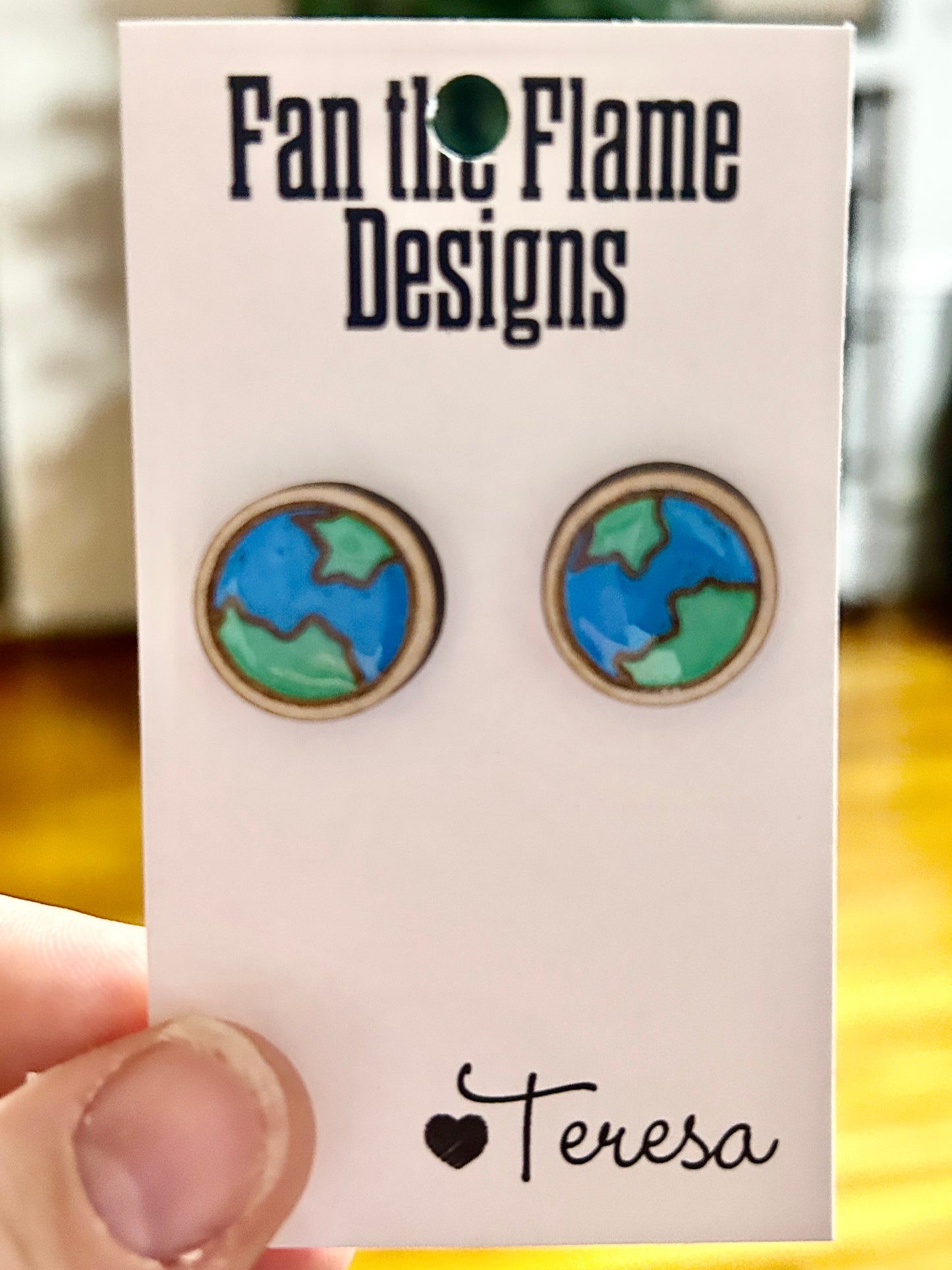 Globe Handmade Stud Earrings