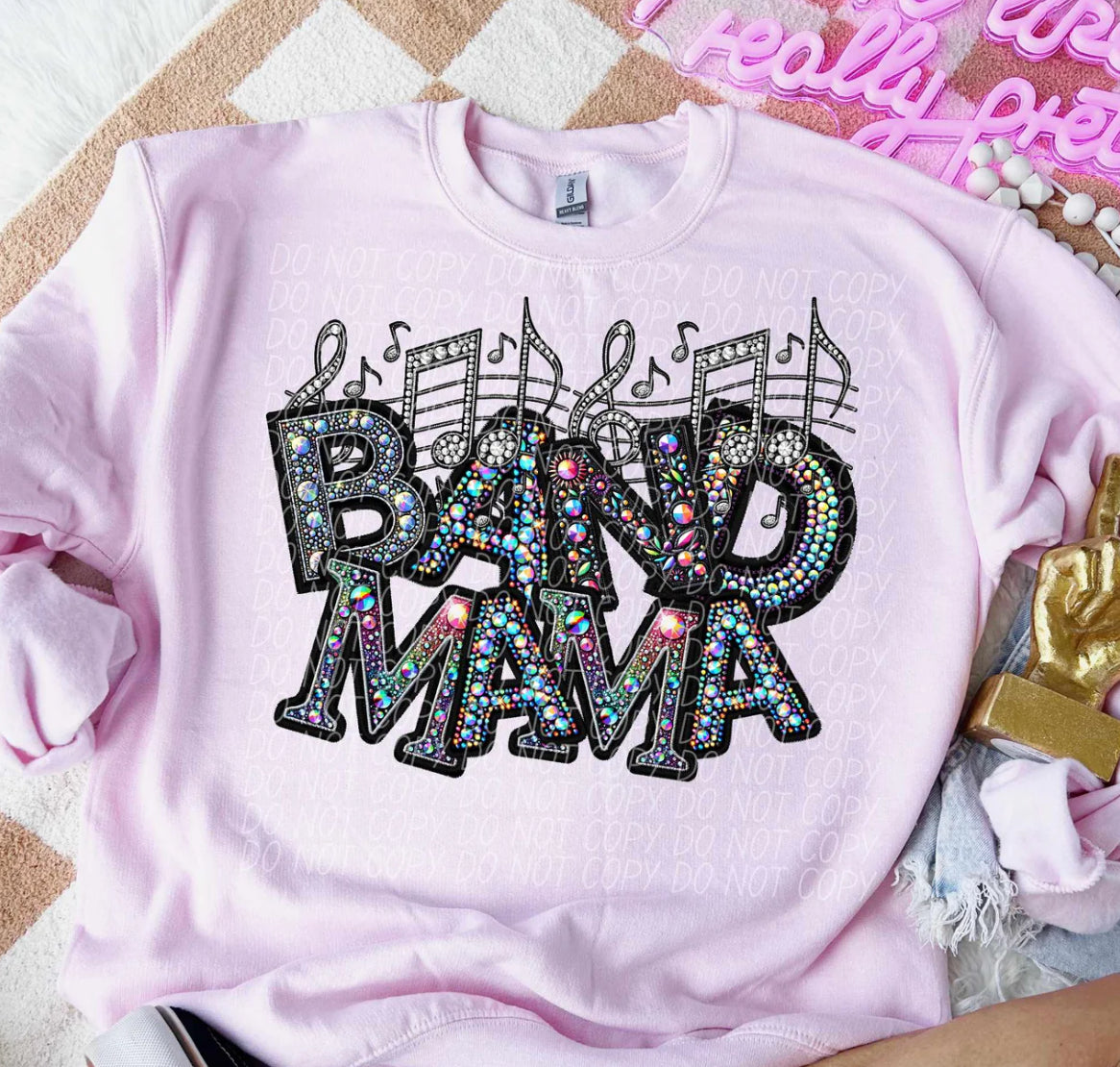 Band mama colorful stones tee/sweatshirt