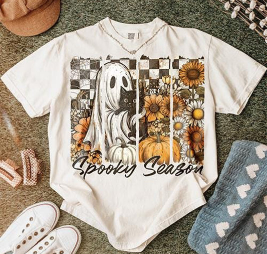 Checkered Spooky Season Tee/Sweatshirt