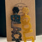 Gold & Black Dangle Earrings