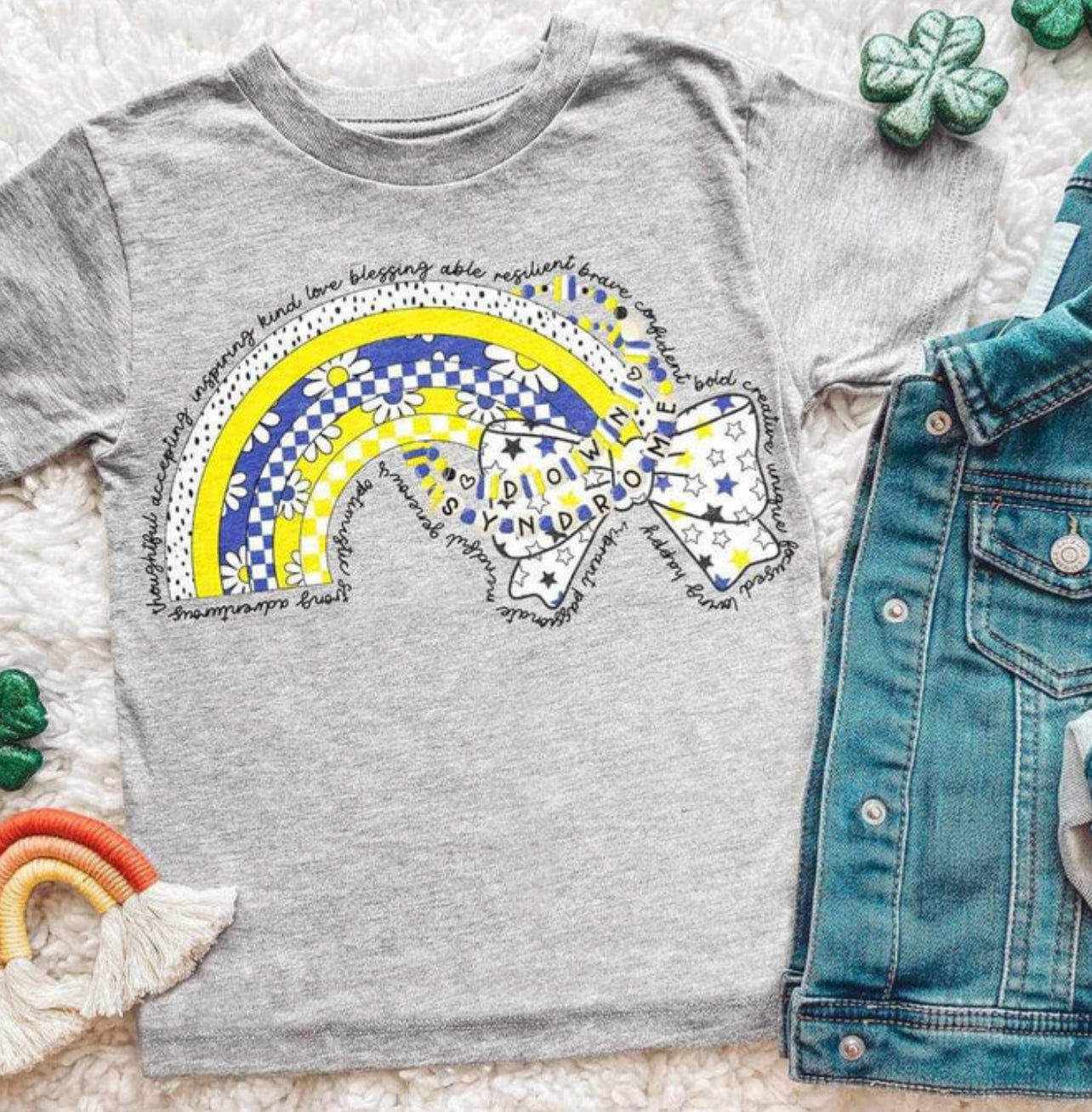 Down syndrome rainbow tee/sweatshirt