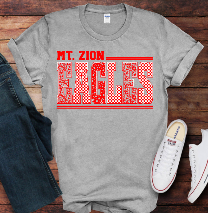 Mt. Zion Eagles retro mascot Tee/Sweatshirt