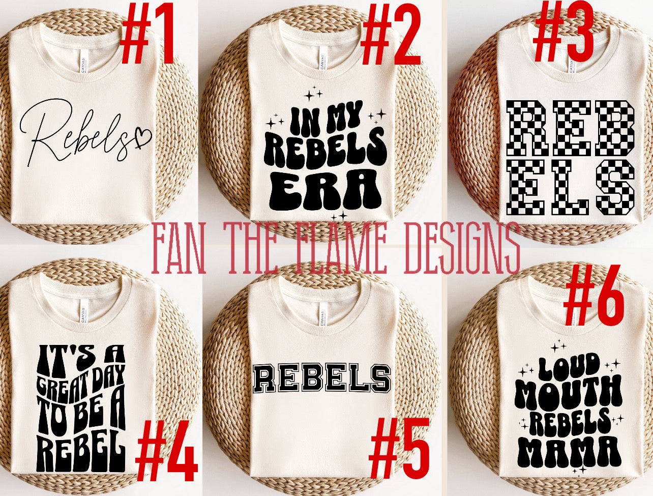 Team Rebels designs for tee/sweatshirt