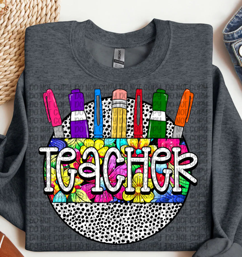 Teacher stationary circle Tee/Sweatshirt