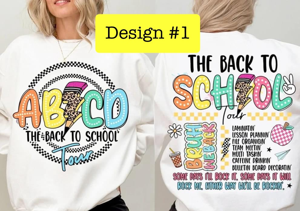 ABCD - teacher tour tee/sweatshirt