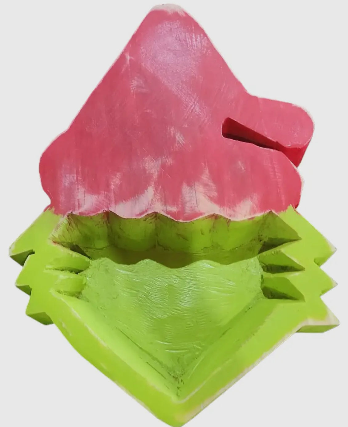 Handmade Colorful Grinch Dough Bow