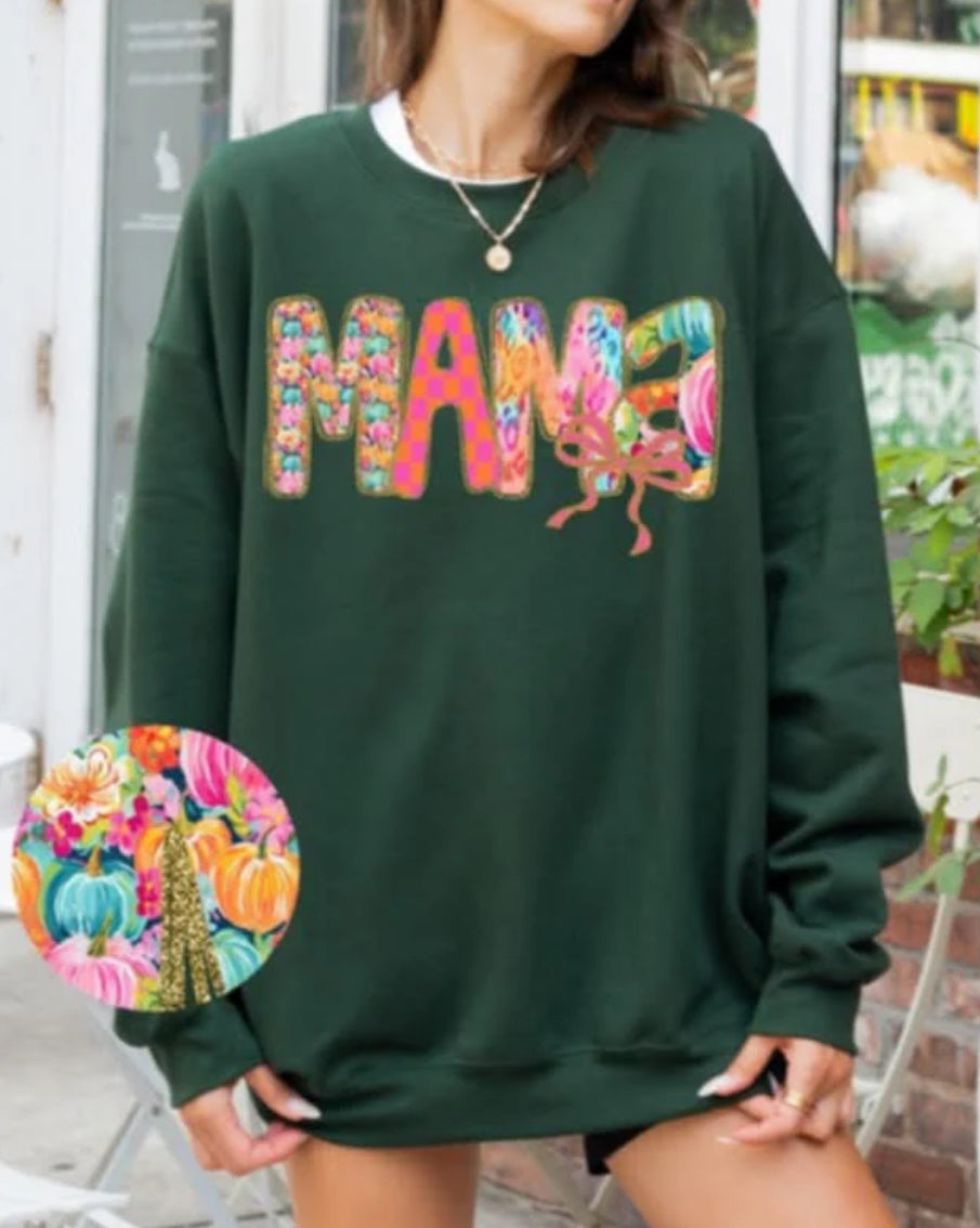 Mama with colorful pumpkin Tee/Sweatshirt