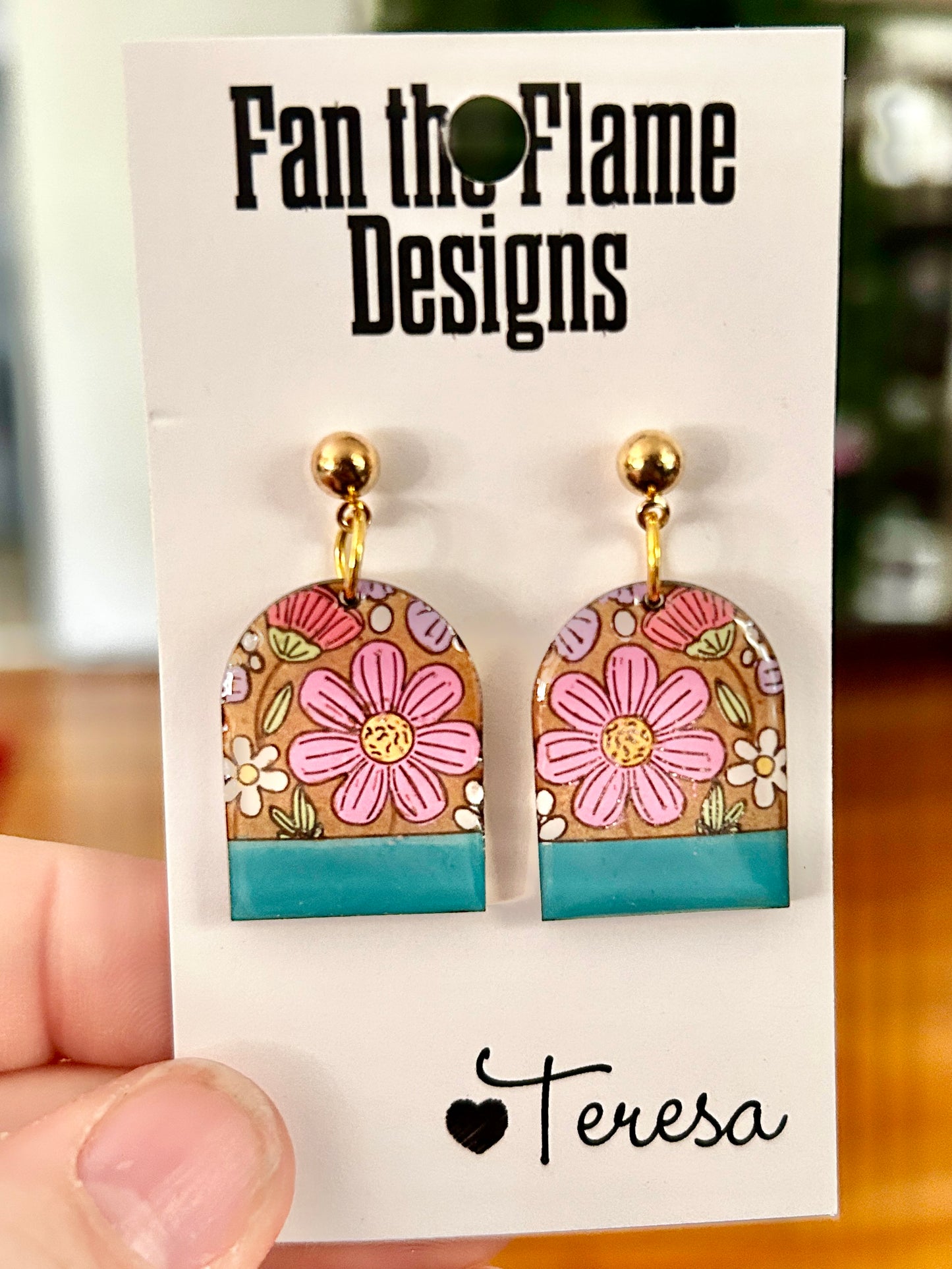 Flower Handmade Dangle Earrings