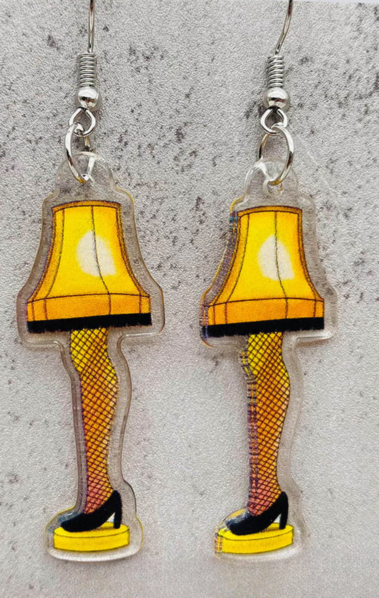 Table Lamp High Heels Acrylic Earrings