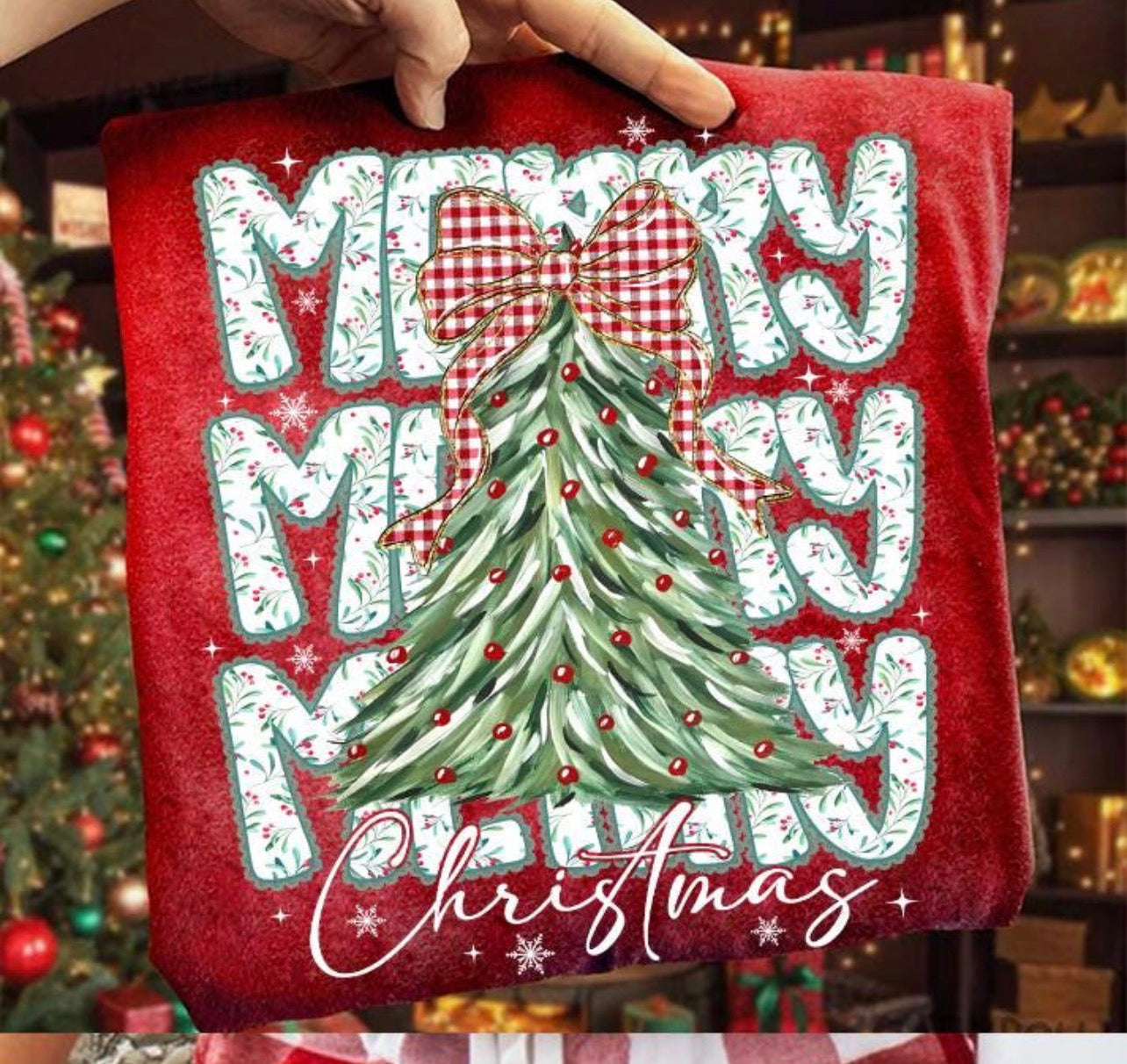 Merry Stacked with Christmas Tree Short/Long/Sweatshirt