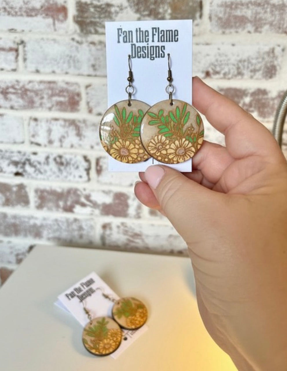 Daisy Round Dangle Earrings