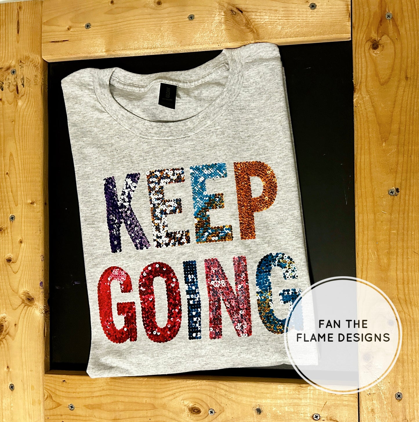 Keep Going Faux Sequin Short/Long/Sweatshirt
