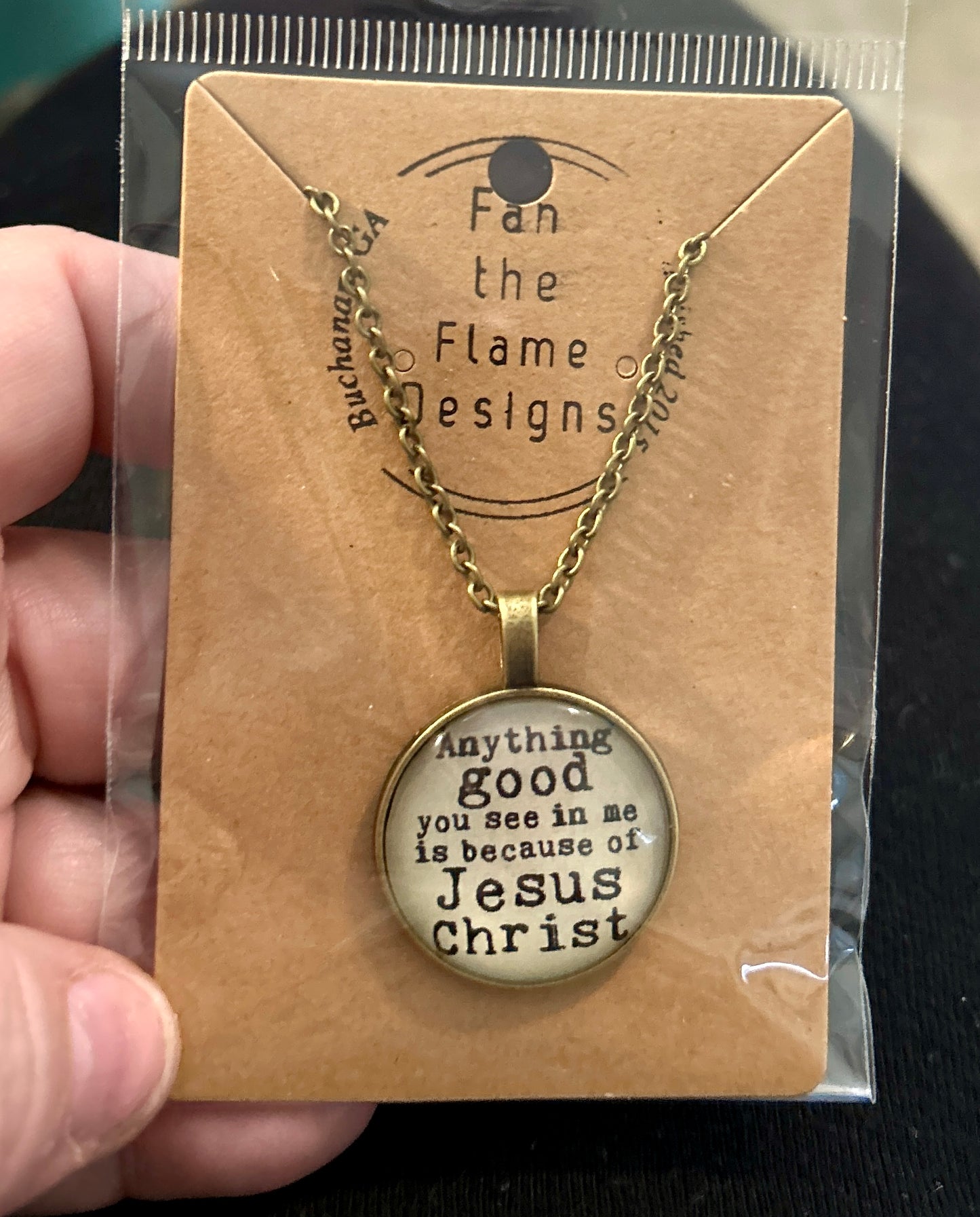 Anything good Round Pendant Necklace