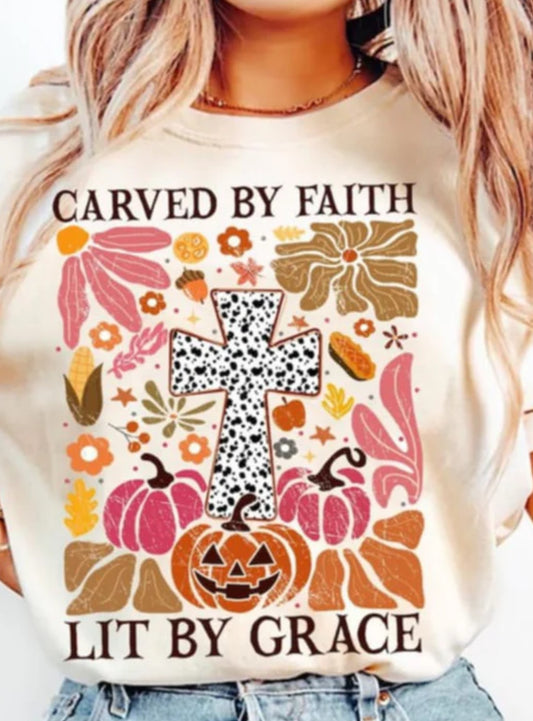 Carved by faith lit by grace Tee/Sweatshirt