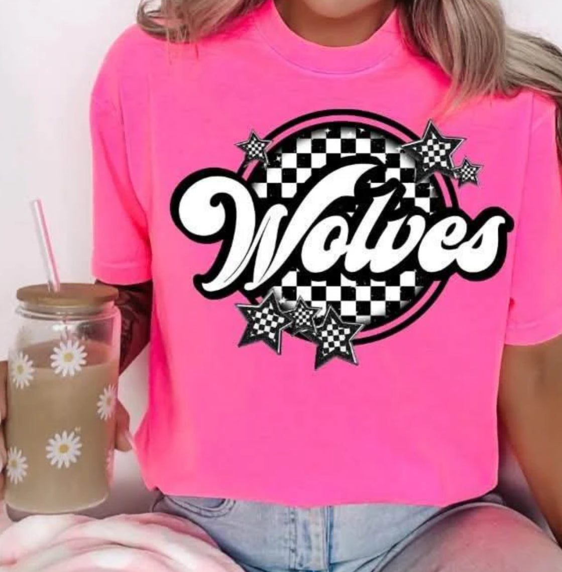 Checkered circle Mascots tee/sweatshirt