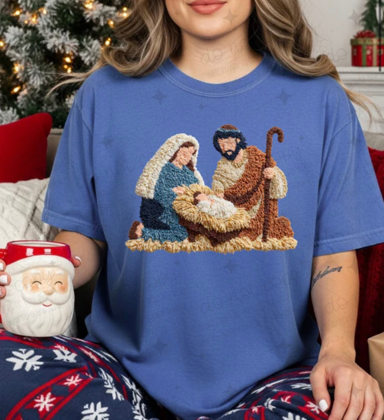 Manger scene realistic yarn Tee/Sweatshirt