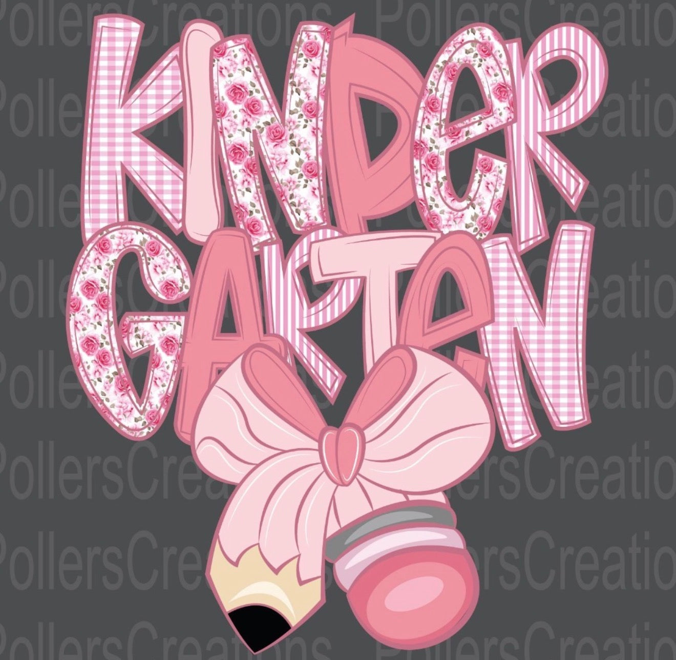 Pink kindergarten pencil bow