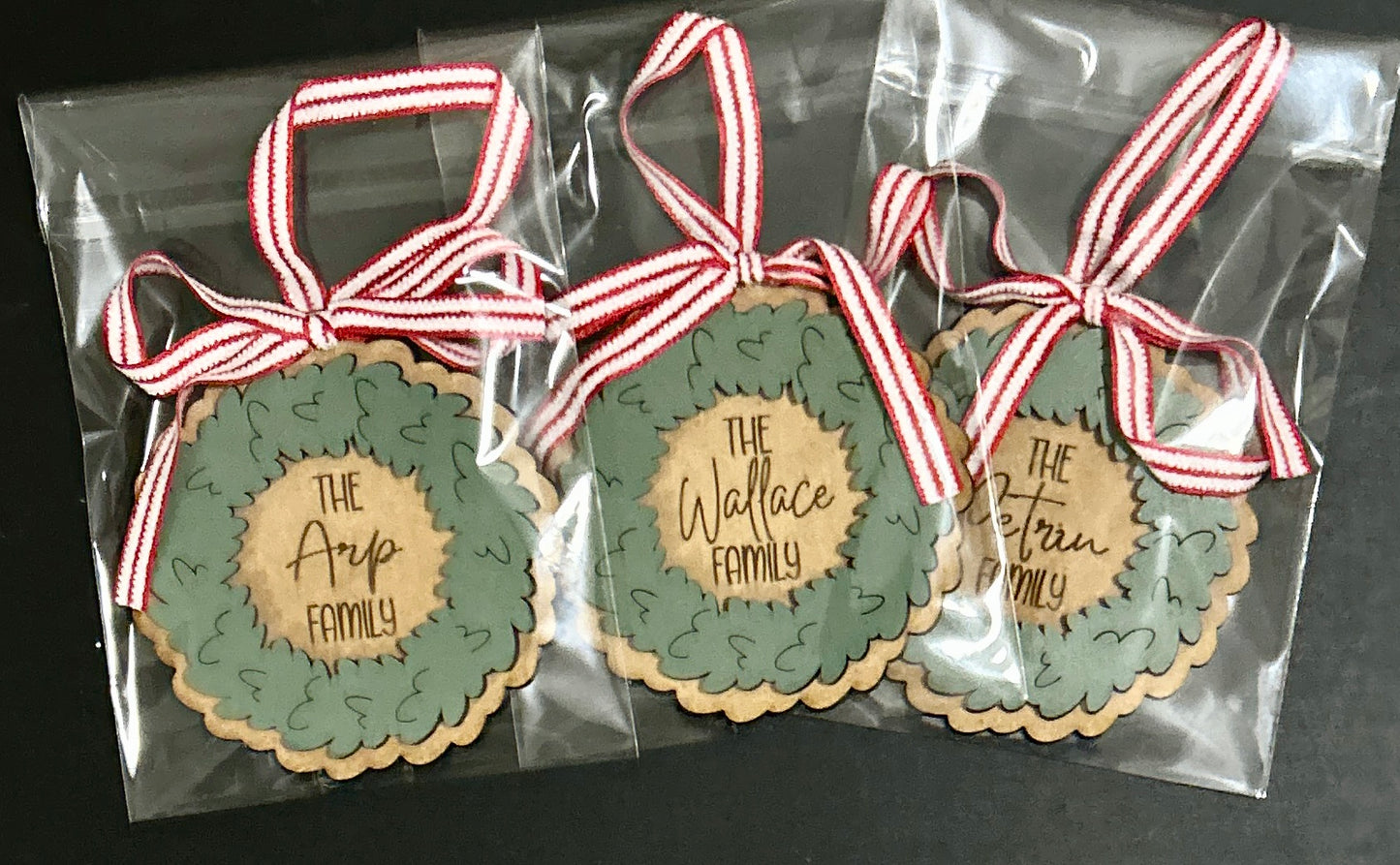 Personalized Family Wreath Ornament