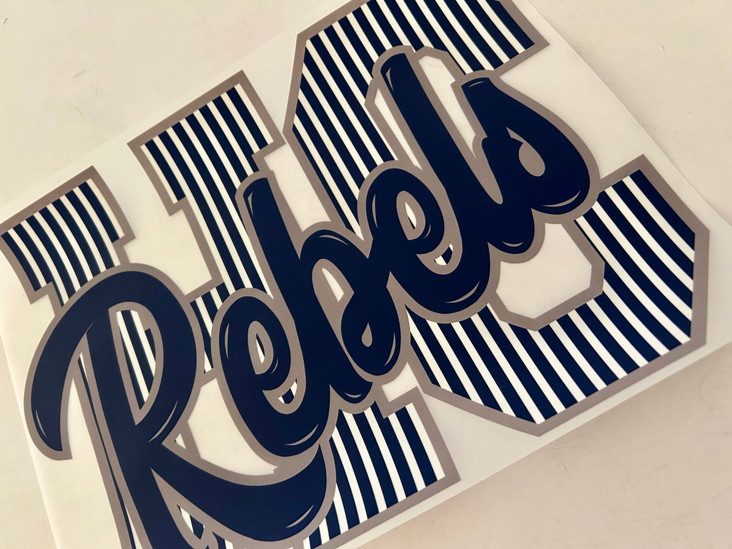 HC Rebels Pinstripe Mascot Tee/Sweatshirt