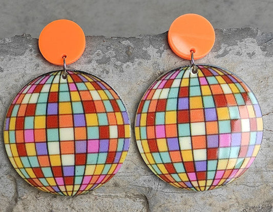 Retro Disco Ball Earrings