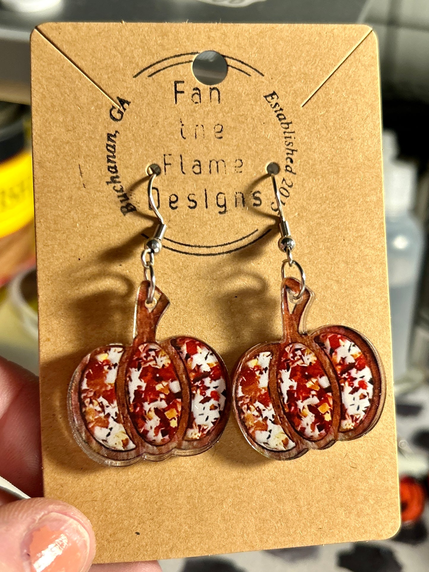 Acrylic Pumpkins Earrings