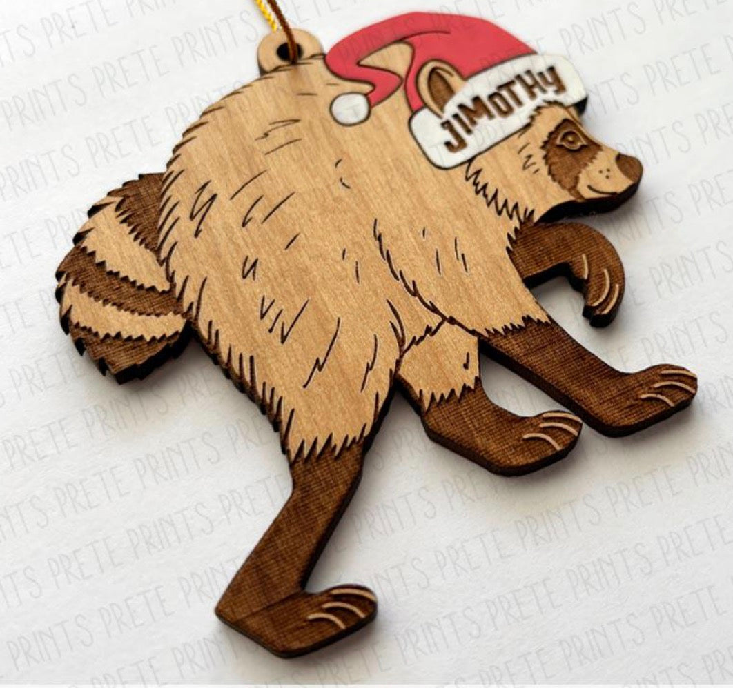 Jimothy Raccoon Ornament