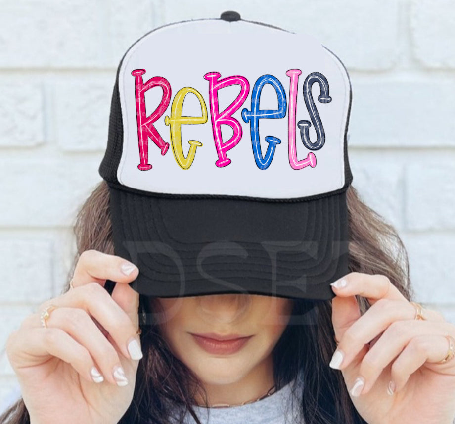 Handlettered Rebels Trucker Hat