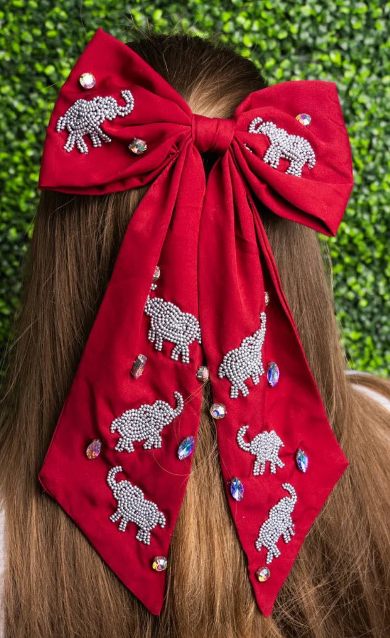 Alabama TAILGATING HAIR BOW BARRETTE