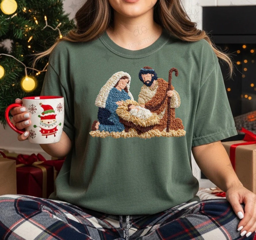 Manger scene realistic yarn Tee/Sweatshirt
