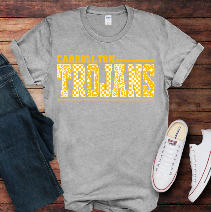 Carrollton Trojans retro mascot Tee/Sweatshirt
