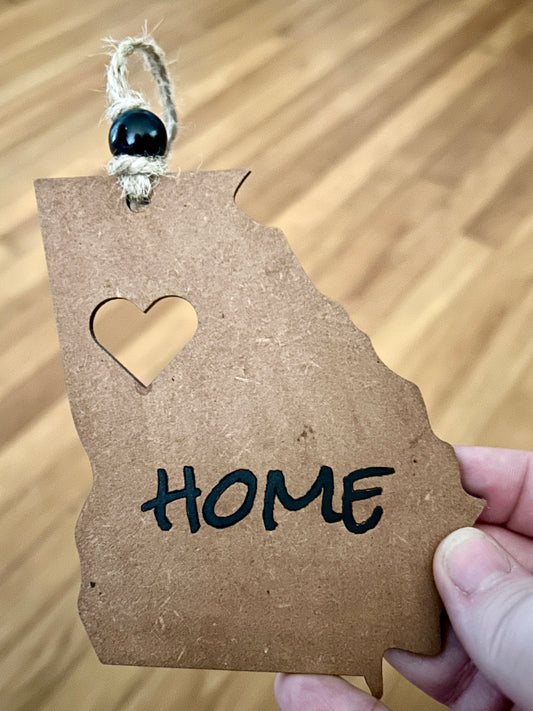 Georgia Home Wooden Ornament