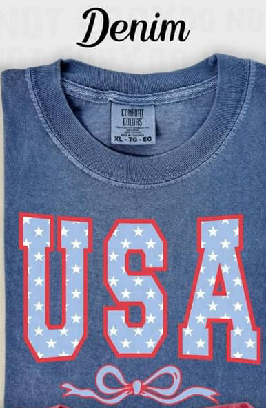 USA with bow tee