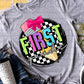 First grade retro circle Tee/Sweatshirt