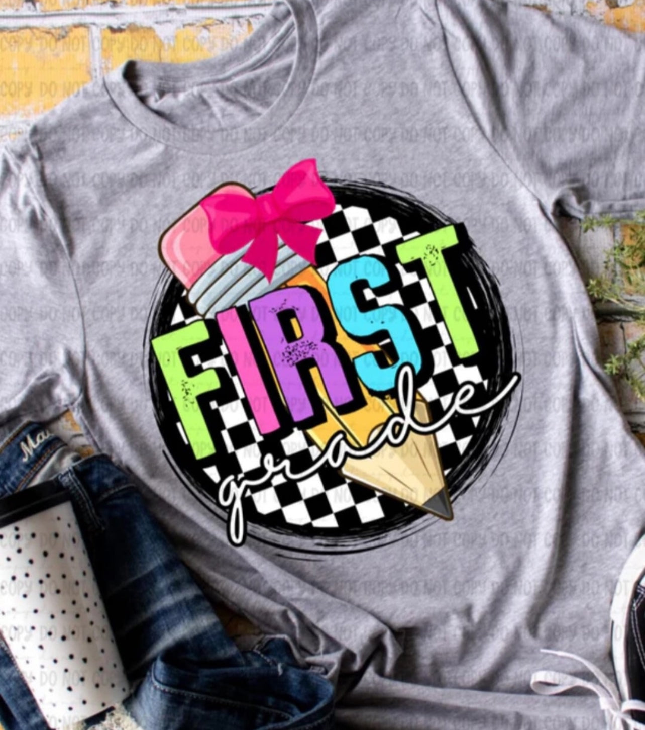 First grade retro circle Tee/Sweatshirt