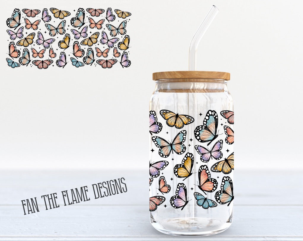 Butterflies Glass Tumbler