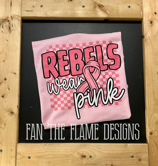 Rebels Wear Pink Checkered tee/sweatshirt