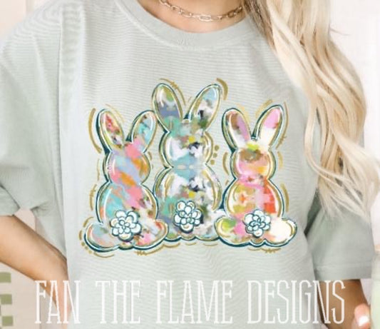 Watercolor Bunnies tee/sweatshirt